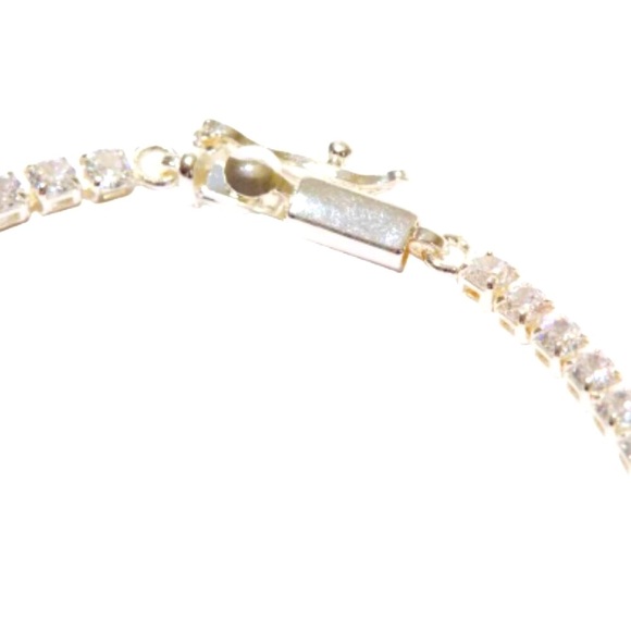 💎 LUV AJ x Alyssa Lynch Prong-Set Silver Tennis Necklace – Total Showstopper! - Picture 12 of 16